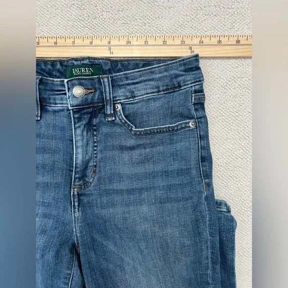 LAUREN RALPH LAUREN Women’s  High-Rise Skinny Jeans - Blue - Size: 6 - Picture 10 of 15